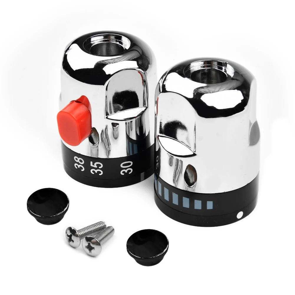 

1 Pair Thermostatic Control Handles On Off Water Control Handle Combo For Bath Shower Mixer Tap Valve Head Bathroom