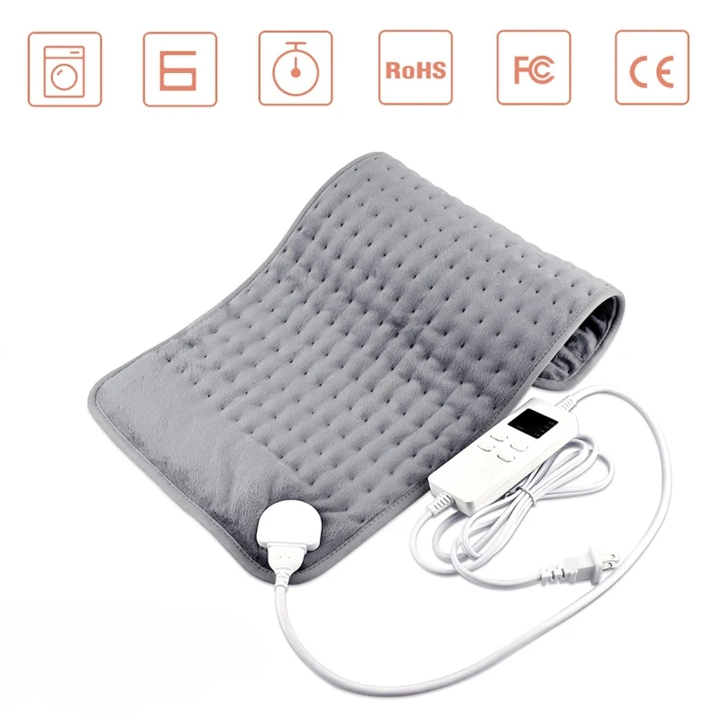 60*30cm Electric Blanket Microplush Electric Therapy Heating Pad 6 Level For Abdomen Waist Neck Back Pain Relief Winter Warmer