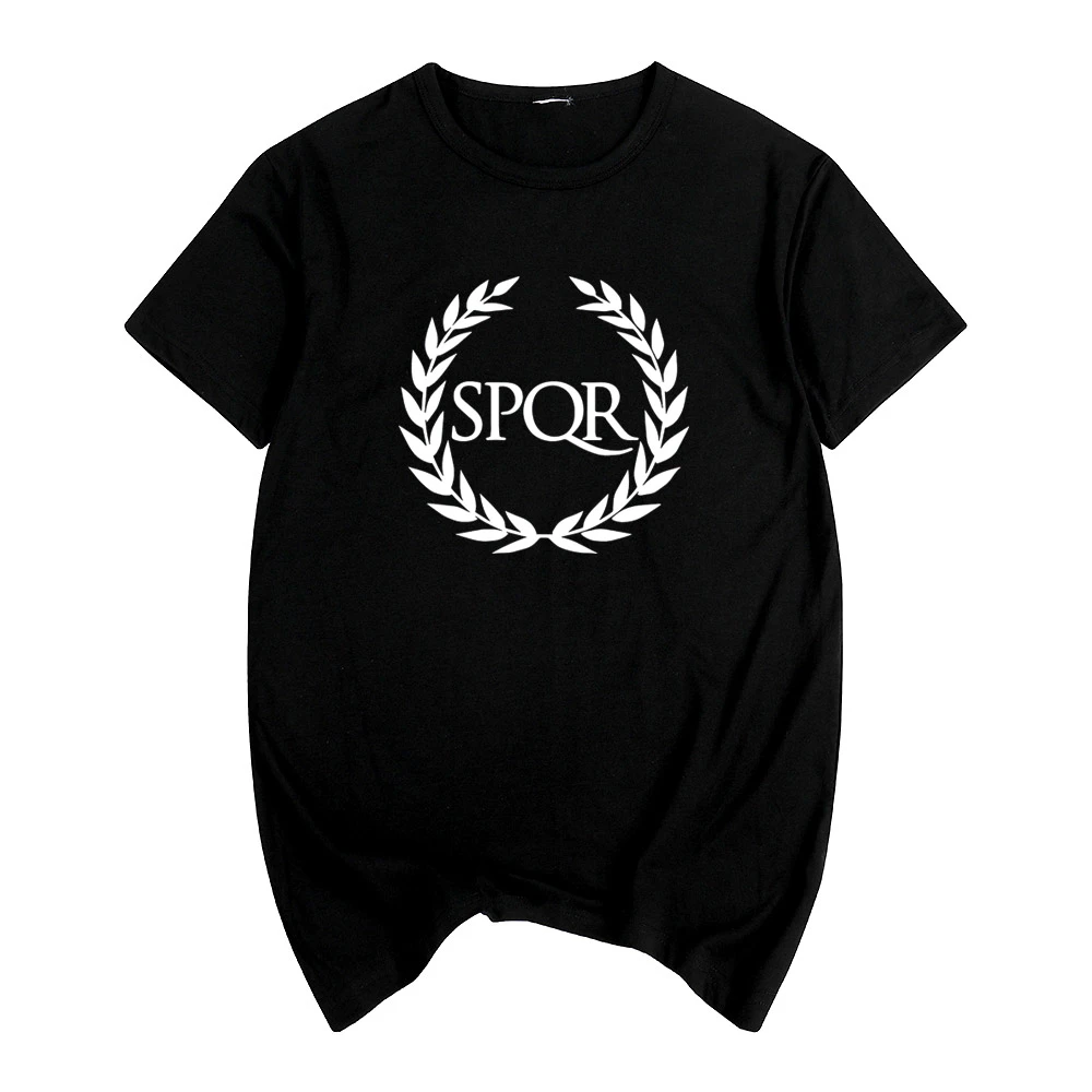 

spqr Roman Empire Eagle Gladiator Imperial Golden Summer print T-shirt Cotton Men T shirt New women TEE
