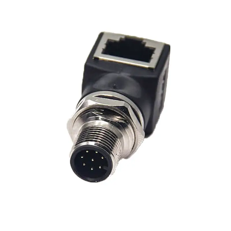 M12 4-контактный 8-контактный разъем к разъему RJ45 штекер Famale адаптер тип