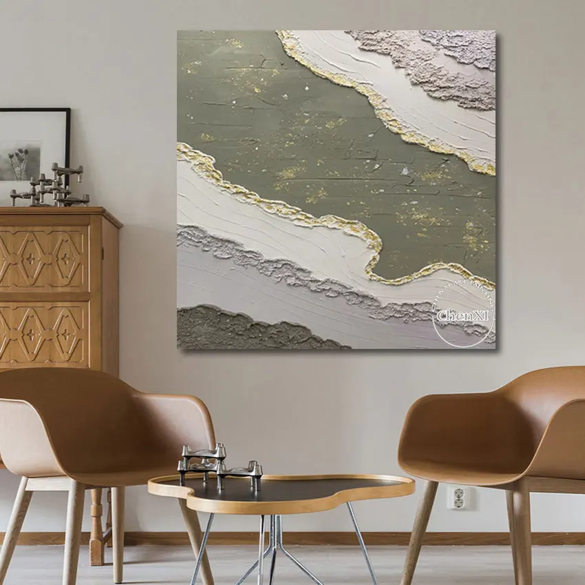 Объемная текстура искусство ручная роспись нож картина маслом абстрактная