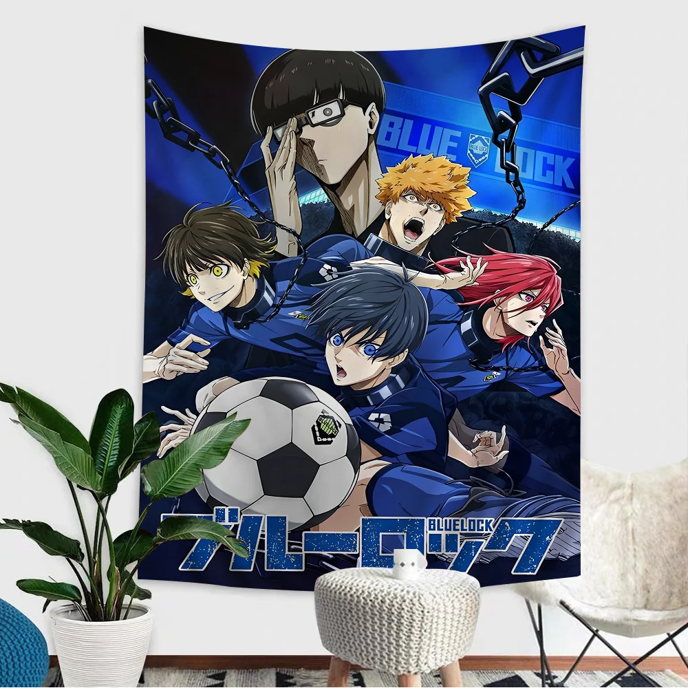 Аниме гобелен с синим замком художественная печать богемные настенные гобелены