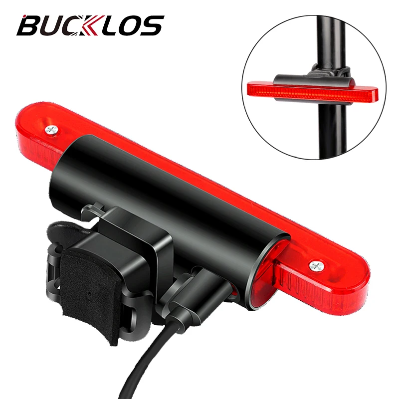 

BUCKLOS Bicycle Tail Light Bicycle Lighting LED Lamp Recharged Rear Flashlight for Bike Lanterns Rear Lamp Bicycle Accessories