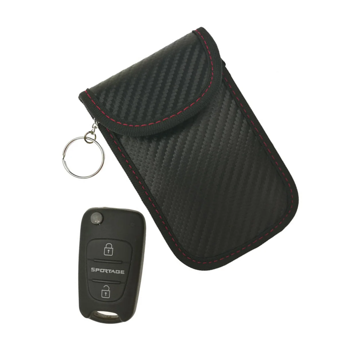 

Blocker Pouche Antimagnetic Anti-theft Bag for Car Key Fob (Black)