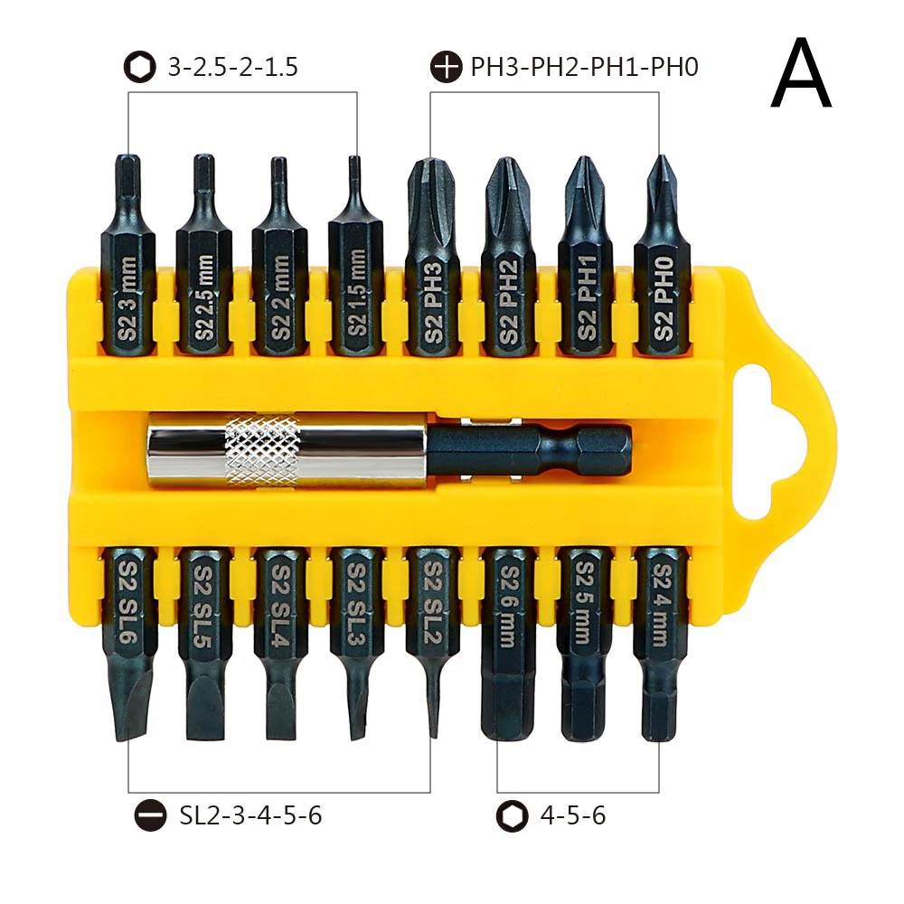 

DIYWORK Holder Screwdriver Bits 17pcs /set Security Tamper Proof Torx Hex Star Bit Set