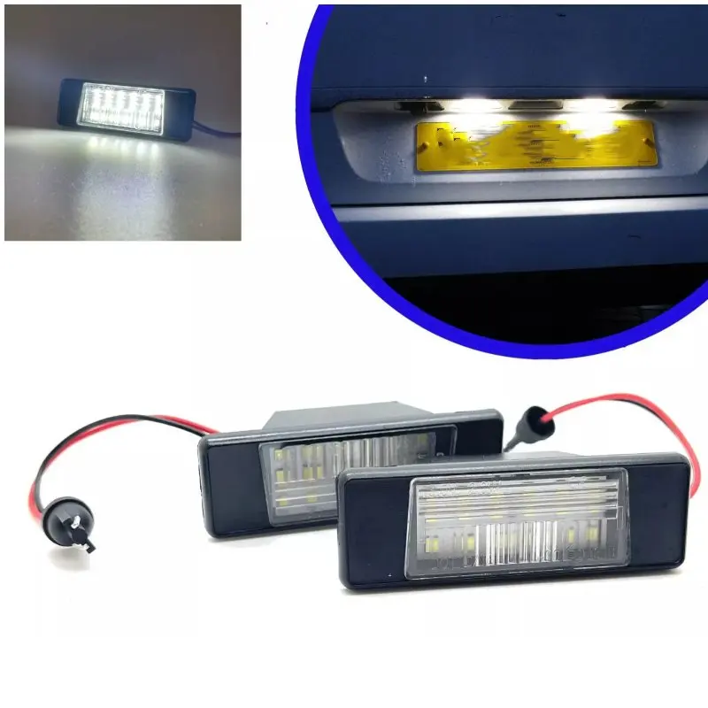 2 шт. белый ксеноновый светодиодный светильник номерного знака без ошибок для Nissan