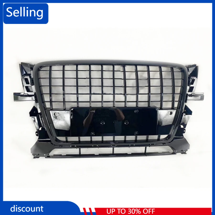 

For SQ5 Style Front Bumper Mesh Hood Grill Grille Glossy Black Universal for Audi Q5 ABS Bumper Grill 2009 2010 2011 2012