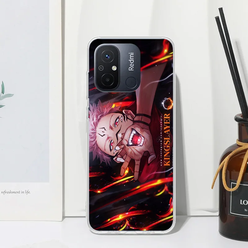 Японский чехол для телефона аниме Jujusu-Kaisen Xiaomi Redmi 12C 12 10C 10A 10 9C 9A 9T 9 8A 8 7A 7 6A 6 Pro K70 K40 K20