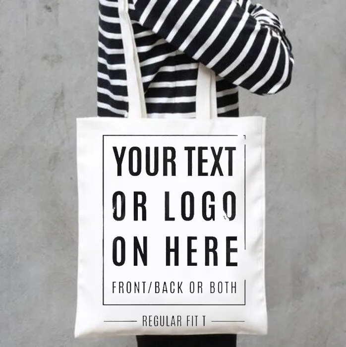

Personal Customize Bag shopping bag cotton reusable shopper grocery eco bag foldable reusable sacolas