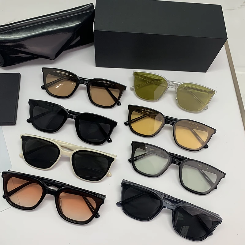 

Новинка 2022 Роскошные брендовые дизайнерские модные нежные солнцезащитные очки LILIT для мужчин и женщин квадратные круглые большие винтажные ацетатные солнцезащитные очки UV400