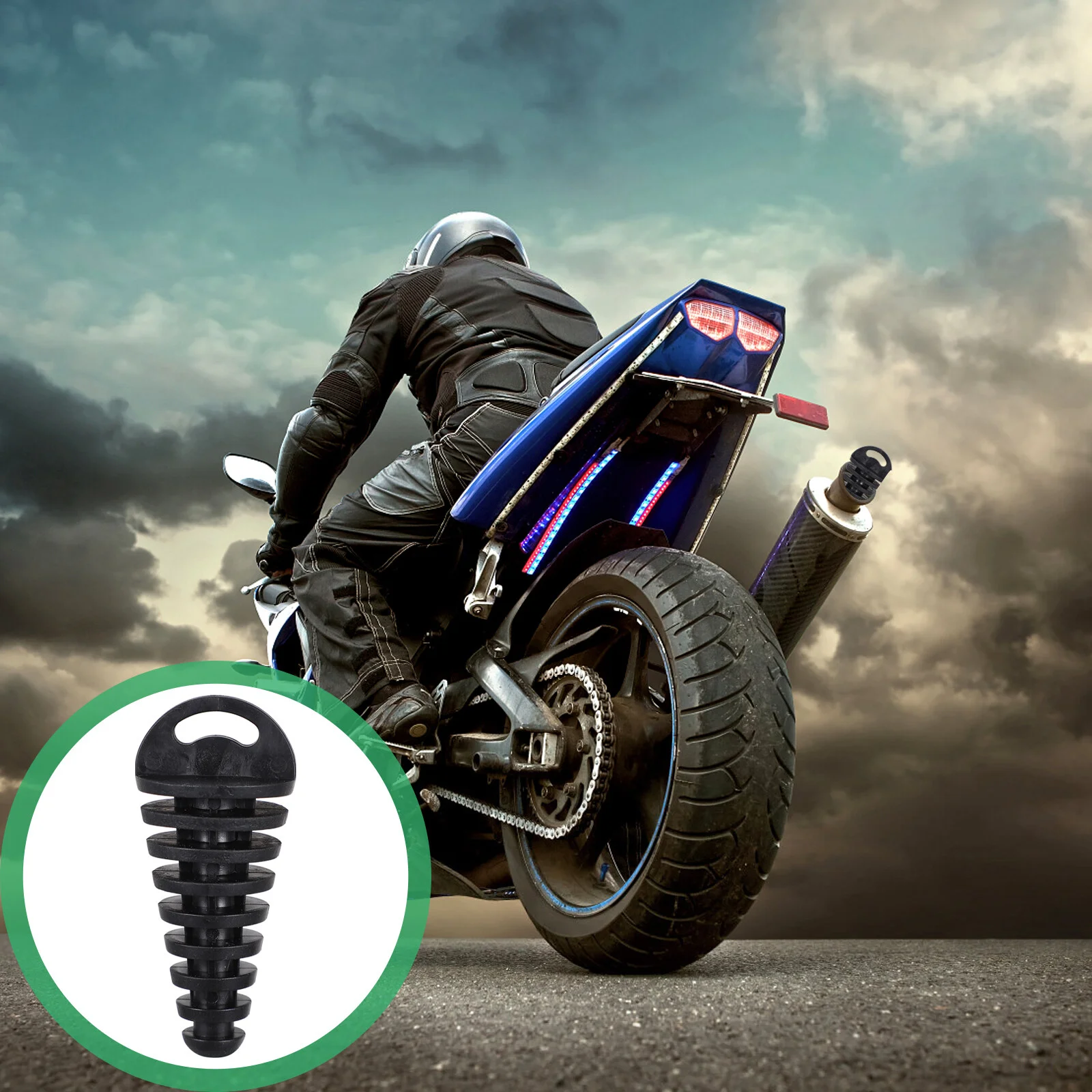 

4 Pcs Silencer Plug Exhaust Pipe Air-bleeder Motorcycle Trumpet Accessories Waterproof Tailpipe Rubber