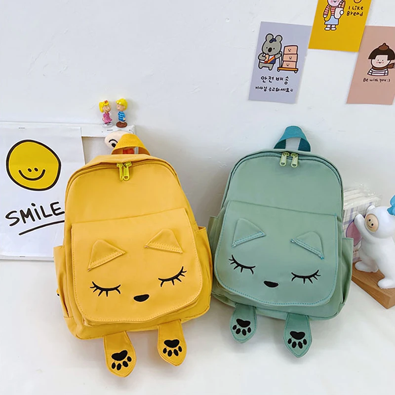 New Children's Bag Cute Cartoon Cat Girl Backpack Pupil Kindergarten Kids Girls Boy Backpack Unisex Kid's Toy Bag Travel Bag