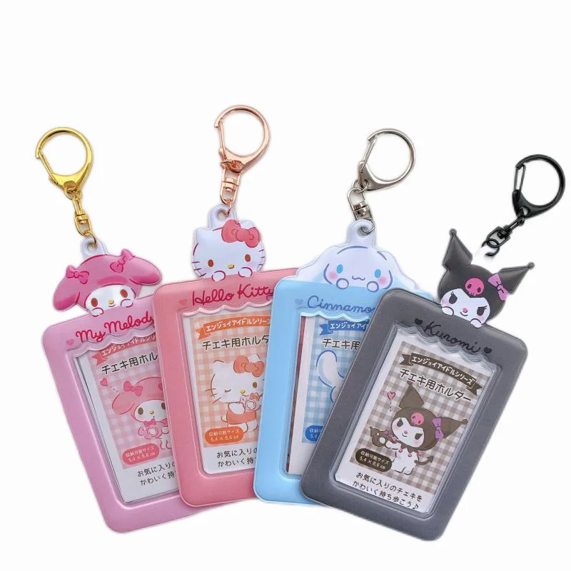 

Sanrio Hello Kitty Card Holder Photo Card Holder Pendant Storage Bag Kuromi My Melody Cinnamoroll Cute Cartoon Anime