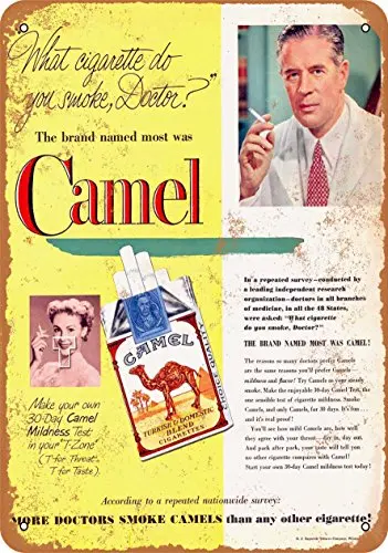 

Metal Sign - 1951 Camel Cigarettes for Doctors - Vintage Look Wall Decor for Cafe Bar Pub Home Beer Decoration Crafts