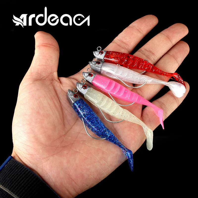 

Мягкая Черная рыболовная приманка ARDEA 8 см/26 г, 1 шт., Тонущая натуральная рыболовная приманка с Т-образным хвостом, свинцовая головка, рыба, ок...