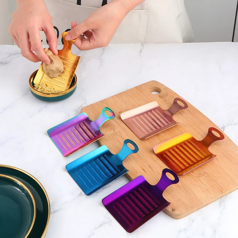 

1pc Stainless Steel Garlic Grinder Ginger Carrot Grater Wasabi Grater Crusher Vegetables Fruit Tool Baby Food Kitchen Gadgets