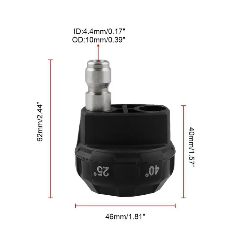 

Pressure Washer 6in1 Spray Washer Nozzle Tip Head Quick Change 3600PSI 6 Modes