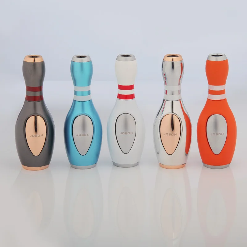 New Metal Bowling Ball Appearance Design Straight Blue Flame Windproof Lighter Personalized Creativity Carrying Men's Gift