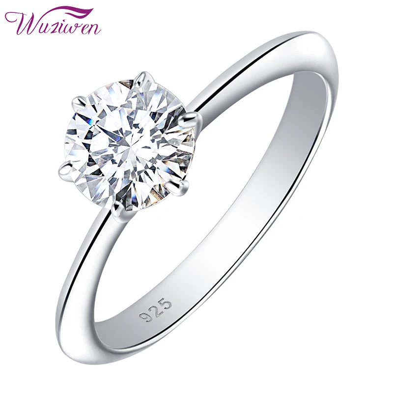 

Wuziwen Multi Shape Wedding Engagement Ring For Women Solid 925 Sterling Silver Perfect Cut High Grade Zircon Minimalist Jewelry