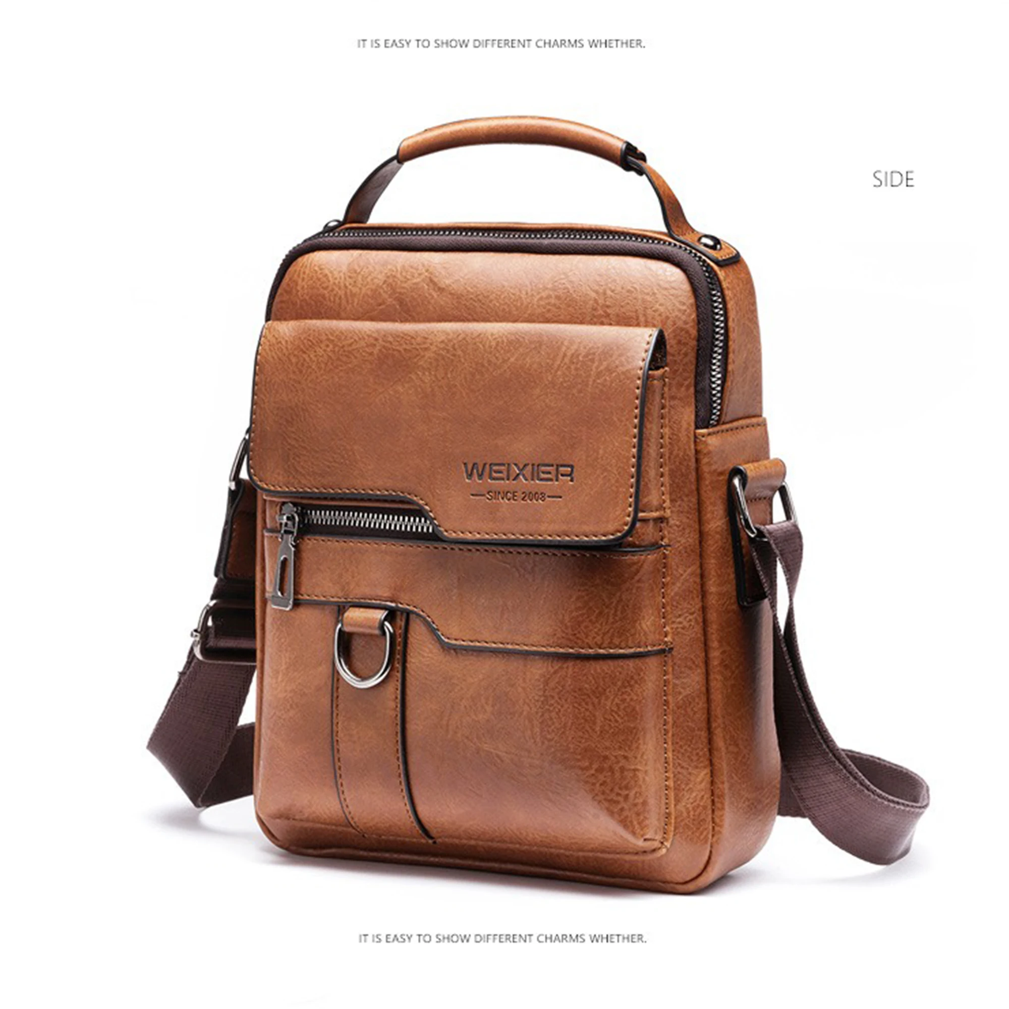 Мужская кожаная слинг-сумка через плечо