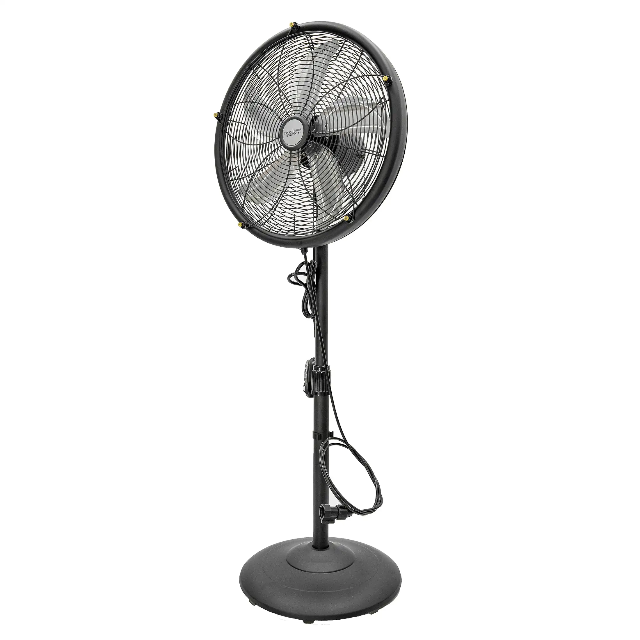 

18 inch Patio 3-Speed Metal Misting Stand Fan Black