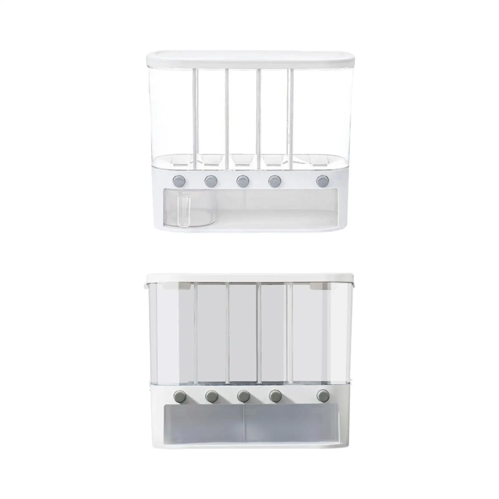 

Push Dry Food Dispenser Clear Food Dispenser Grain Dispenser for Kitchen