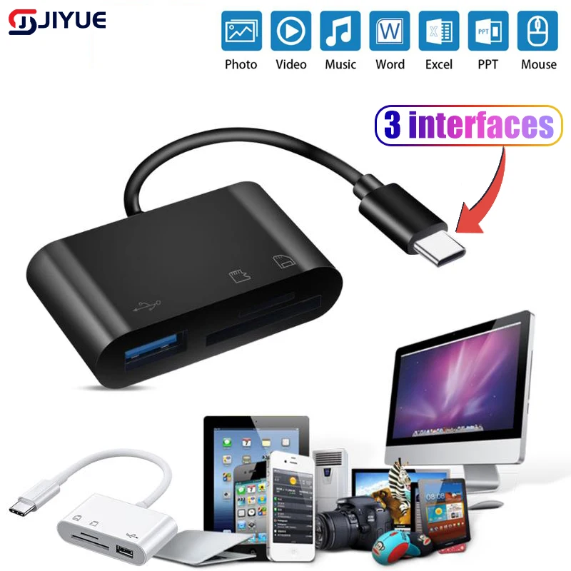 USB 3 0 в 1 TF SD кардридер для Apple Phone 14 13 11 12 X Pro Type C карта памяти OTG адаптер Ipad Huawei Xiaomi