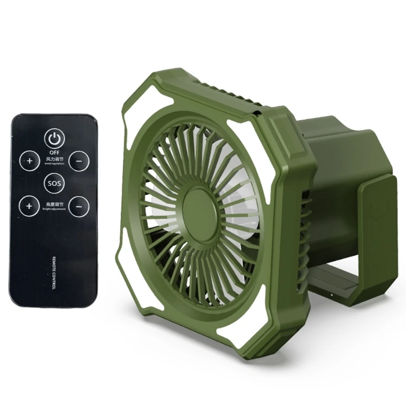 

Перезаряжаемый Настольный вентилятор для кемпинга, 3 режима, тихий светильник, внешний вентилятор с дистанционным управлением, встроенная батарея 4000/10000 мАч