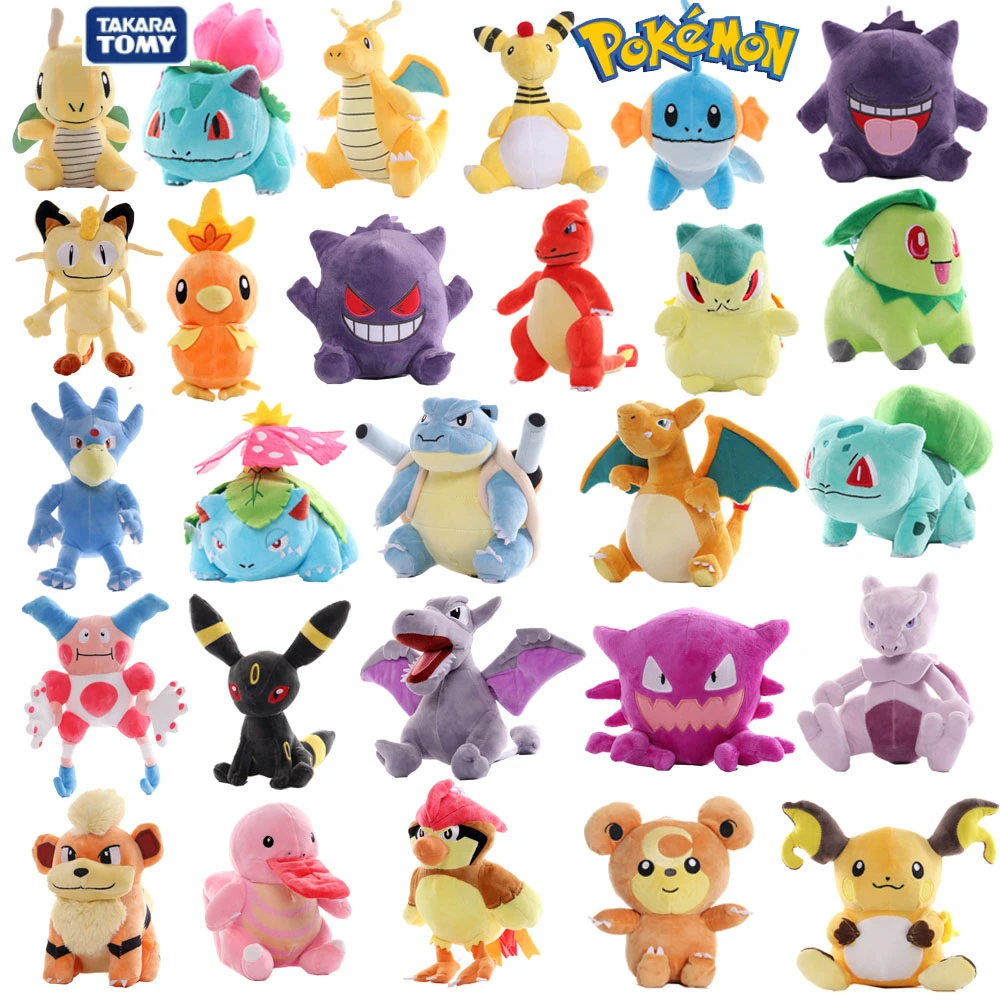 

Takara Tomy Pokemon Plush Venusaur Dragonite Gengar Blastoise Mewtwo Pikachu Charizard Charmander Jenny Turtle Anime Plushie Toy