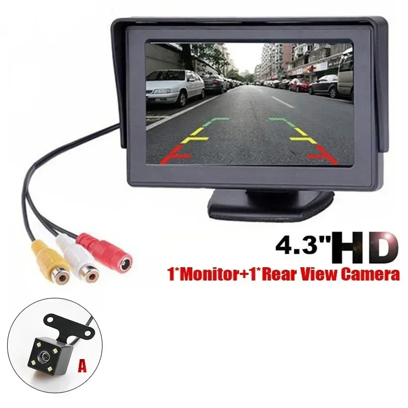 

Автомобильный монитор заднего вида с камерой заднего вида Комплект резервной камеры Автомобильный монитор Дисплей Парковочная система Монитор заднего вида