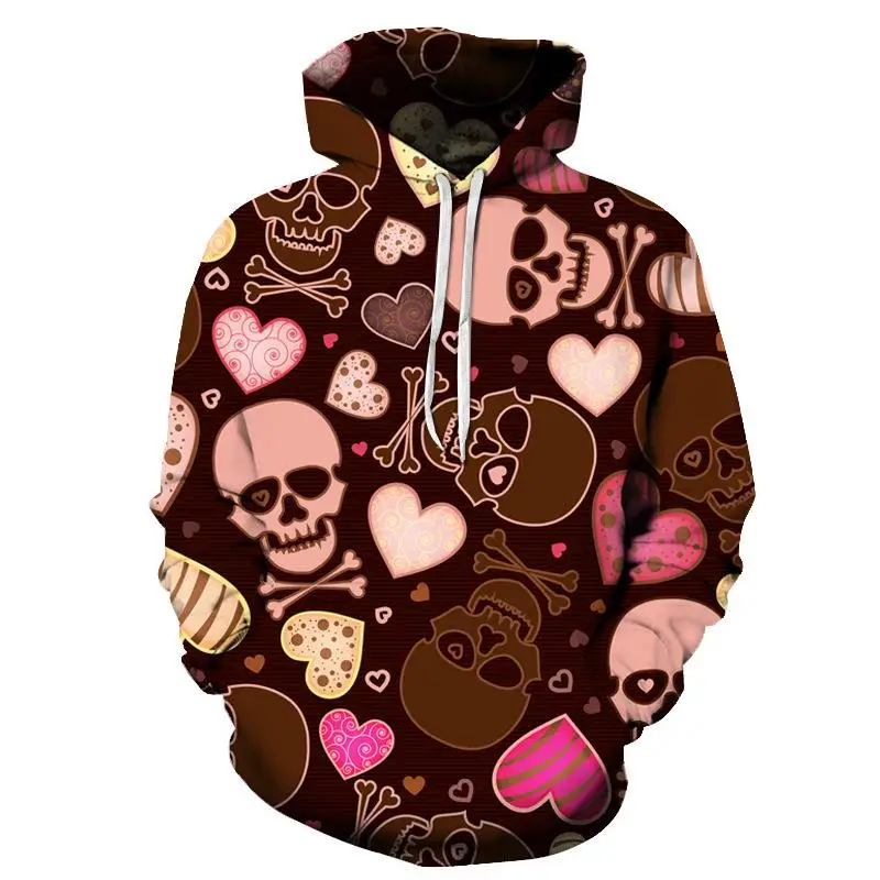 

3D Print Painted Halloween Skull Hoodie Autumn Unisex Streetwear Pullover Casual Woman Sweatshirt for Men Clothing