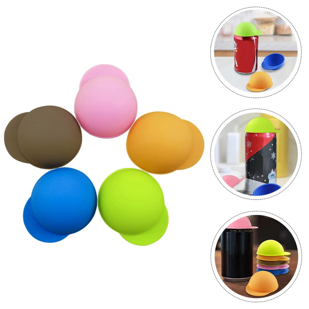 

5Pcs Creative Soda Beverage Can Lid Cover Soda Tops Can Lid Covers Sealing Cover