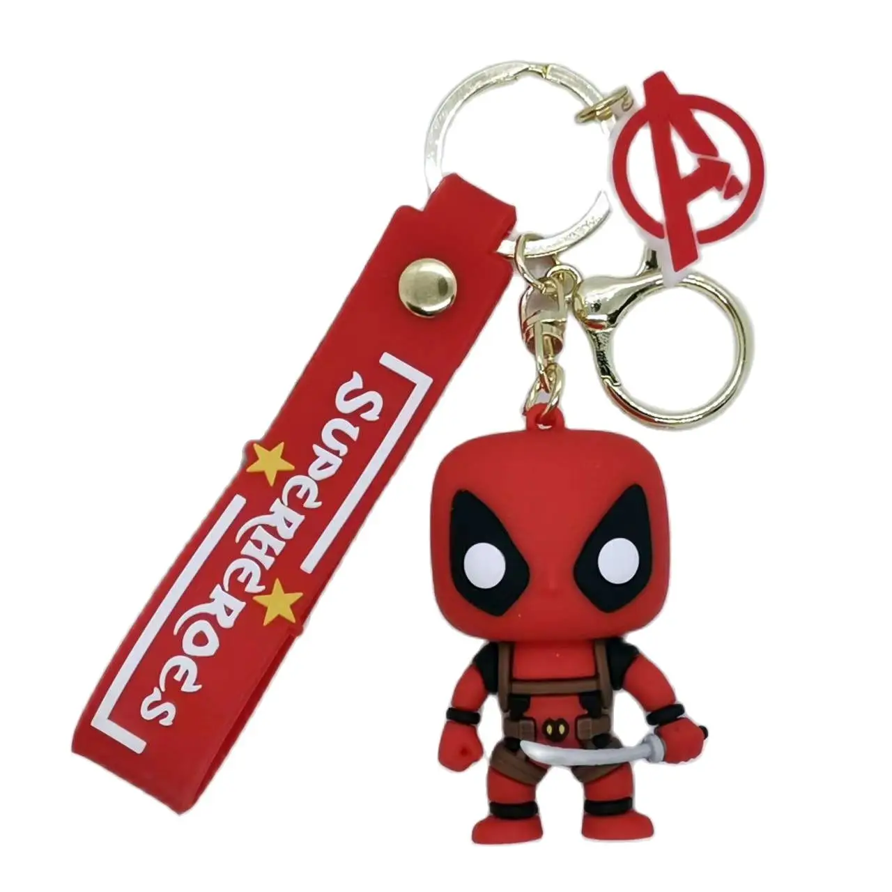 Новинка брелок для ключей Marvel Человек-паук мультяшный Капитан Америка Дэдпул