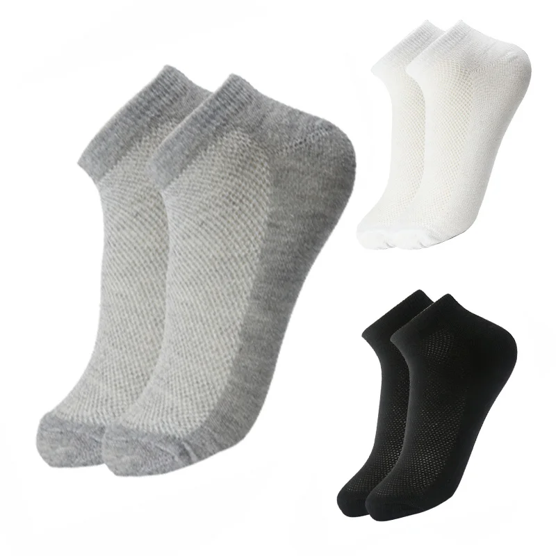 6 Pairs Breathable Men's Mesh Ankle Short Socks Summer Unisex Funny Socken Plus Size EU 38-46