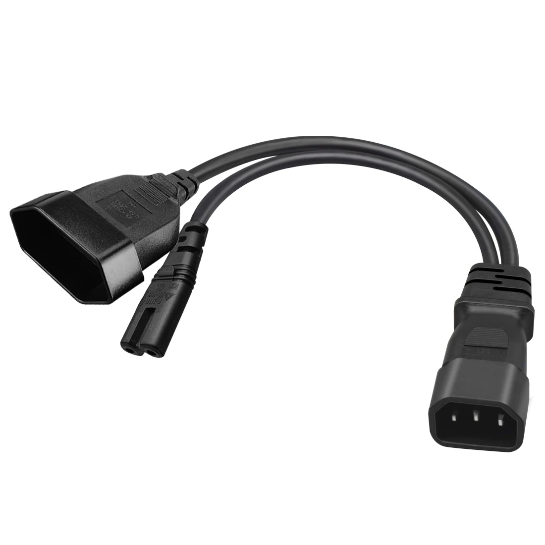 JORINDO C14 TO C7 + EU4 0 мм Y-разветвитель шнур питания вилка IEC320 на и европейские 2 круглые