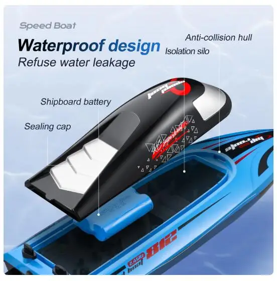 Новая высокоскоростная лодка 40 км/ч 2 4 ГГц гоночная с дистанционным управлением