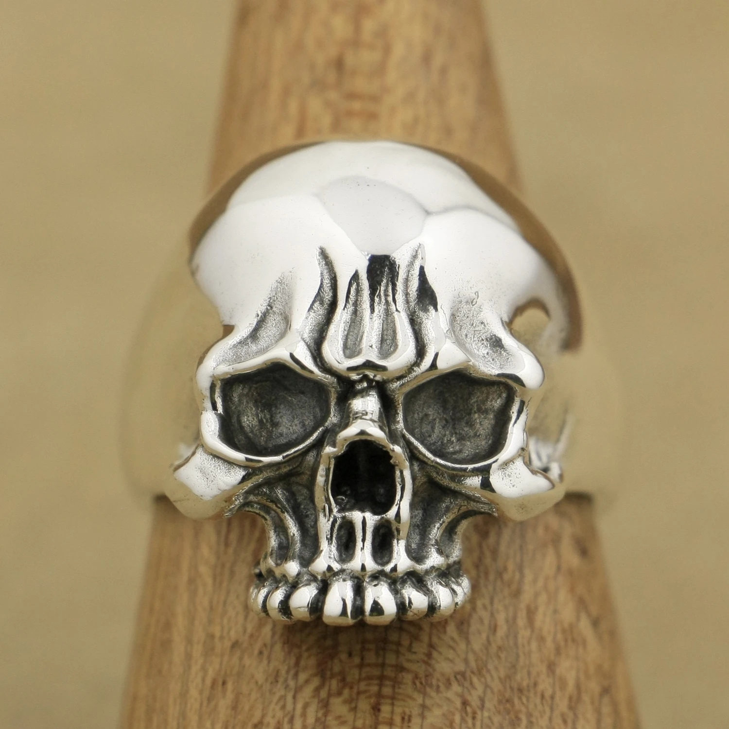 Женское серебряное блестящее украшение стиль панк Размер 7 ~ 15 США TA34