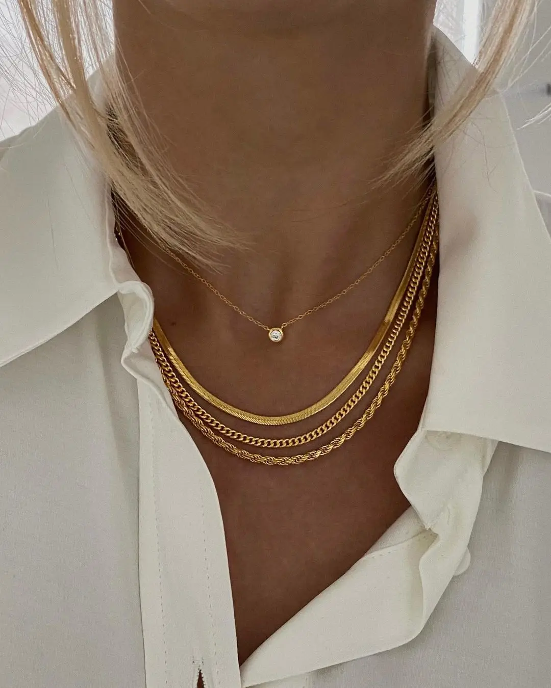 

Женская цепочка из нержавеющей стали, ширина 3 мм