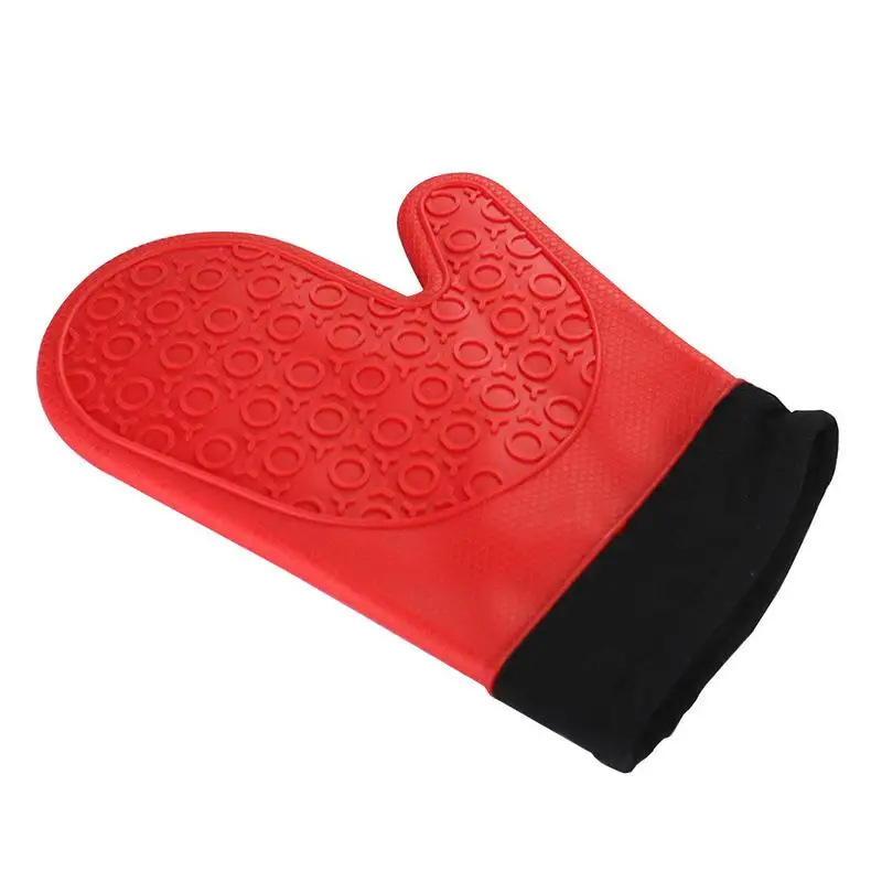 

Silicone Heatproof Gloves Comfortable Kitchen Oven Mitts Cooking Gloves Kitchen Excellent Heat Insulation Effect Oven Mitts For