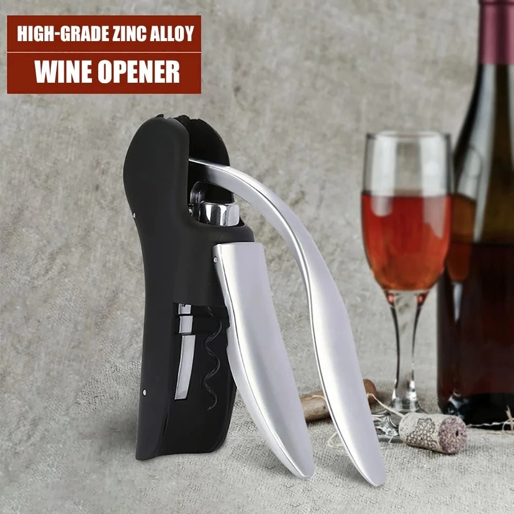 

Винтовой штопор Mintiml с вертикальным рычагом, открывалка для бутылок, нож для фольги, набор инструментов для вина, набор для поднятия пробки, ...
