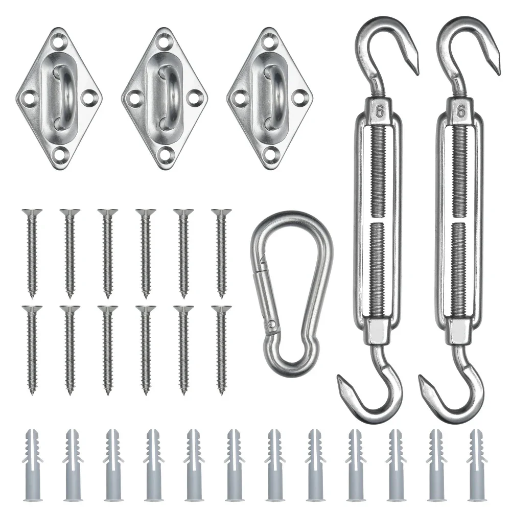 

JMT 6 Inch Triangle Sun Shade Sail Hardware Kit