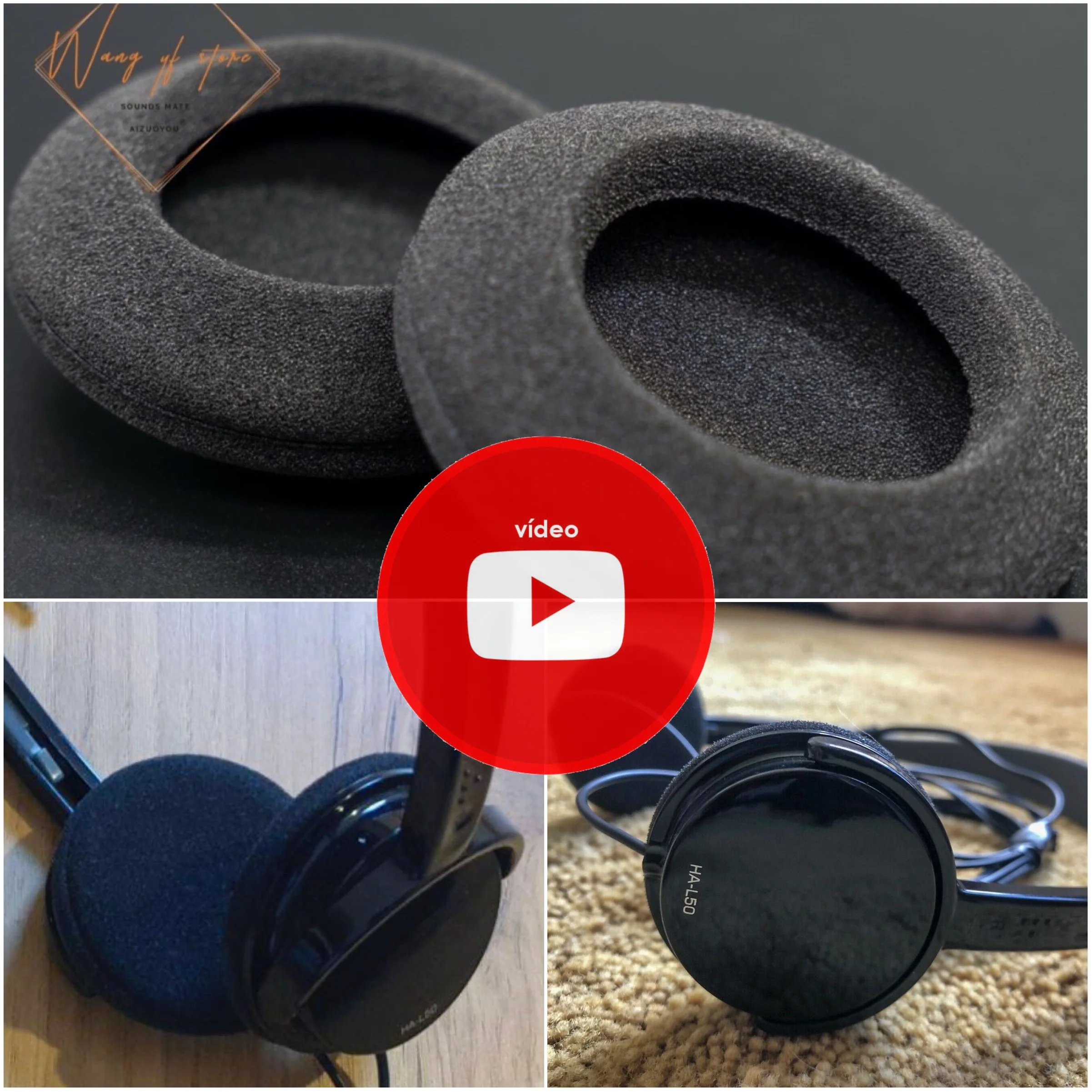 

5Pairs Foam Replacement Ear Pads Cushion Earpads For Jvc Ha-L50 Ha L50 Earphone 5mm Thickened Supper High Density Earmuff Sponge