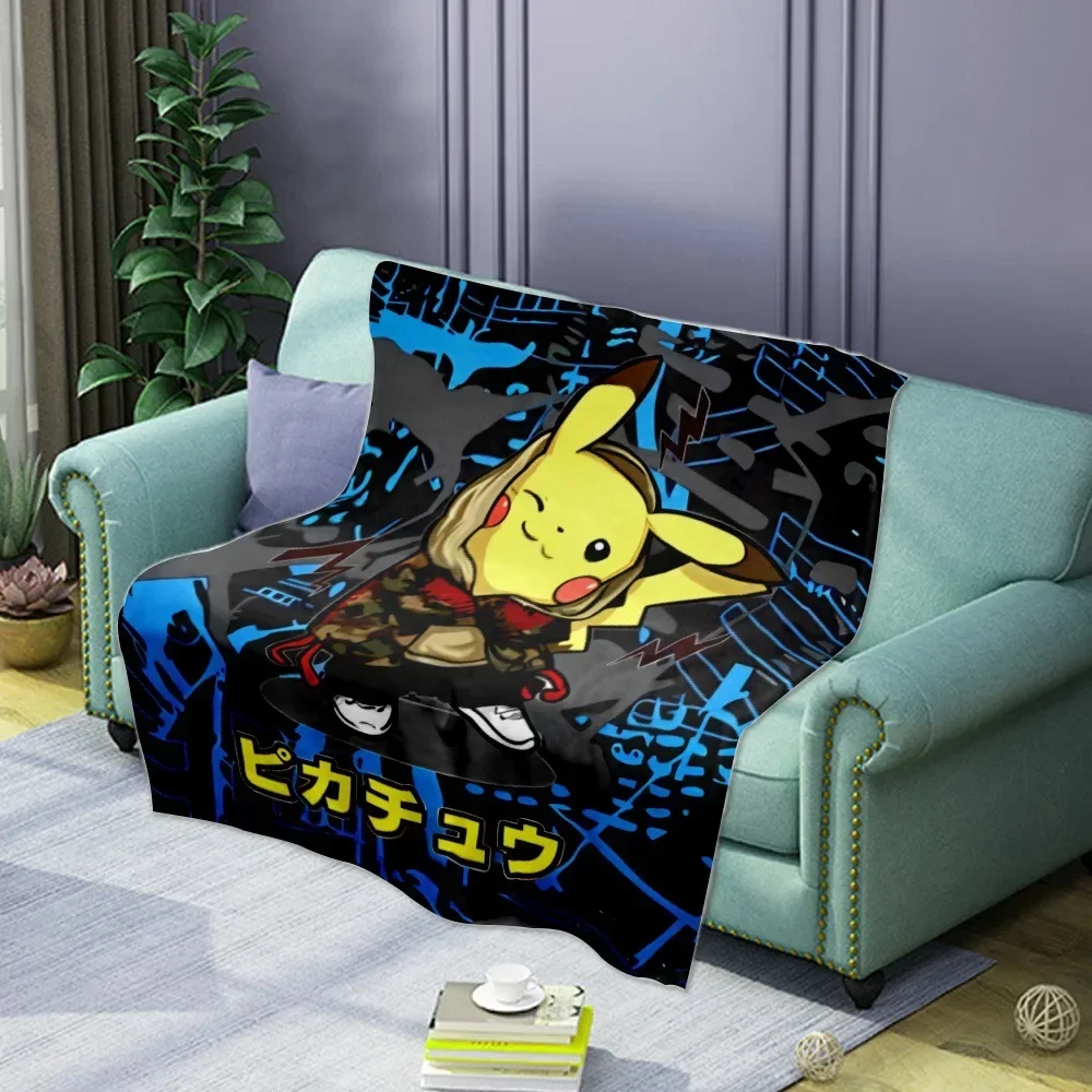 

3D New Pikachu Soft and Comfortable Pokémon Nap Blanket Flannel Printed Warm Sleeping Blanket