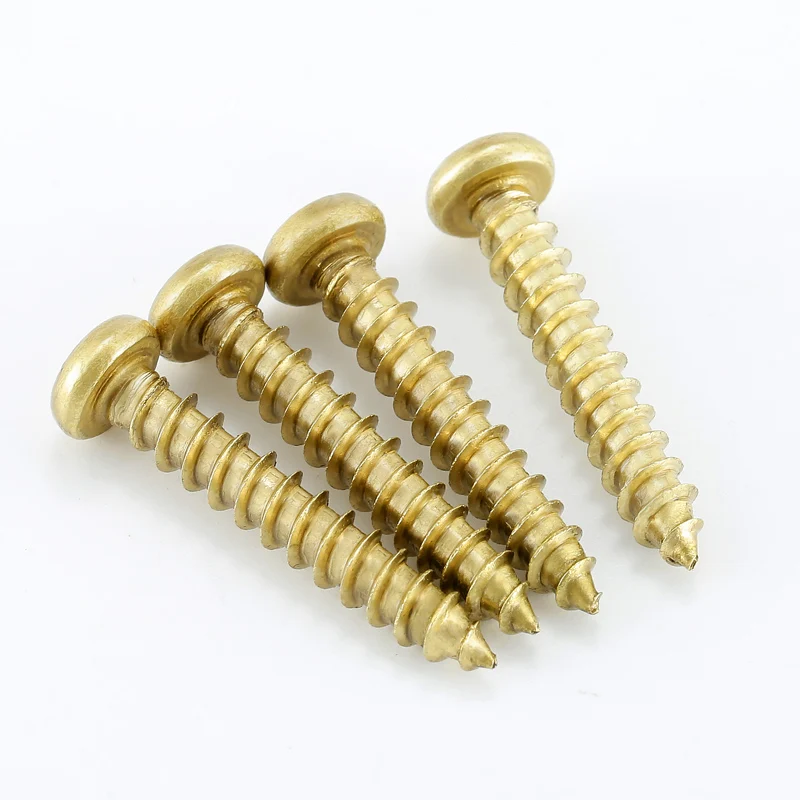 3 ~ 20 шт. латунные саморезы с круглой головкой M3 5 M4 M5 M6 винты по дереву длина 6 мм 50