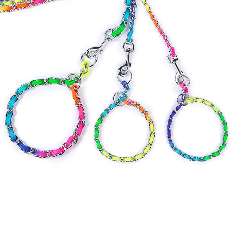 

Rainbow Training Collar Stainless Steel Pet Training Chain Suitable for Small or Medium Sized Dogs