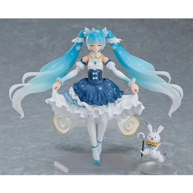 Аниме кавайная фигурка Figma EX-054 Снежная Мику настольная Коллекционная модель