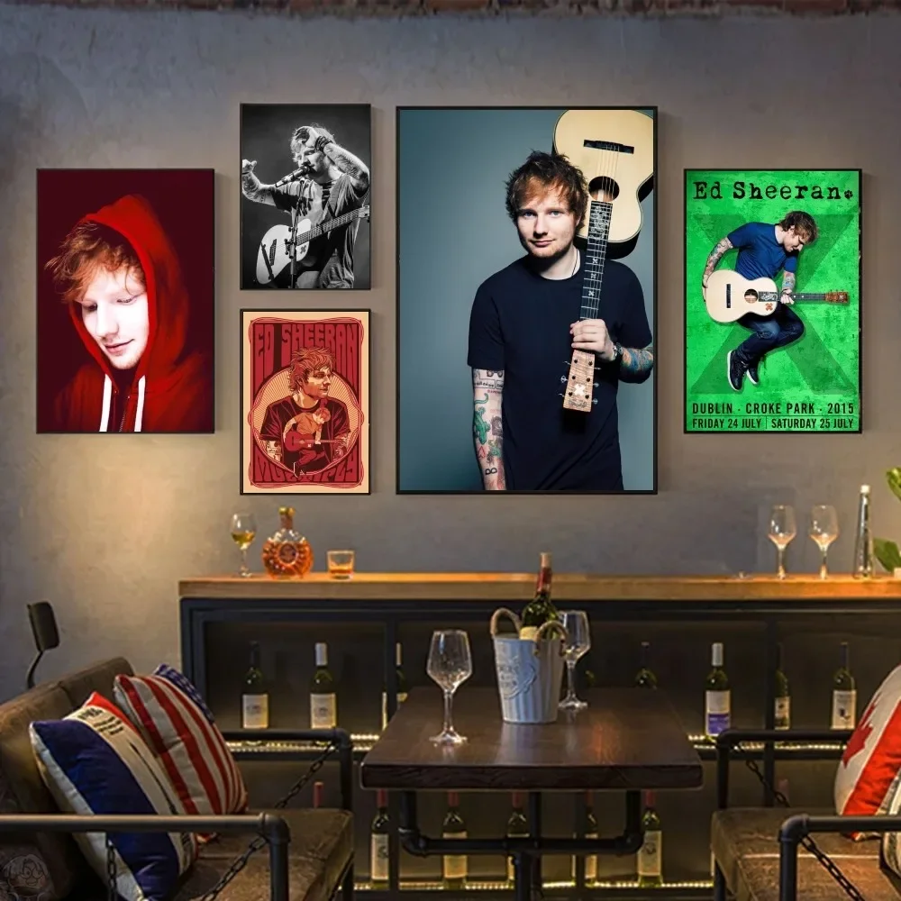 E-Ed Sheeran популярный певец плакат наклейка современный стиль настенное искусство