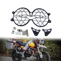 v85tt new motorcycle folding headlight guard protector grill double protection for moto guzzi v85 tt with acrylic glass