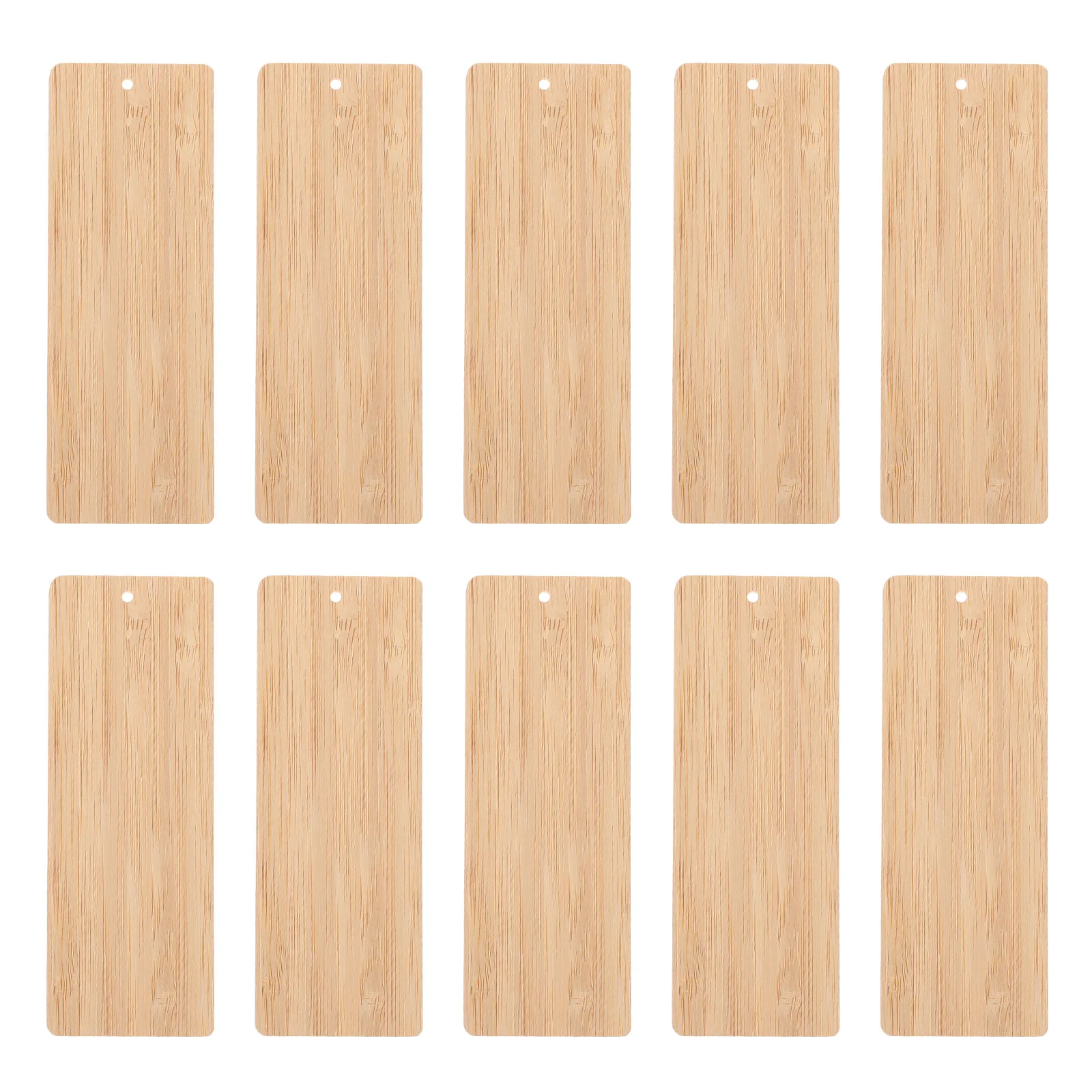 

10 Pcs Bamboo Board DIY Wood Bookmark Child Bulk Items Gifts Wooden Blank Decoration