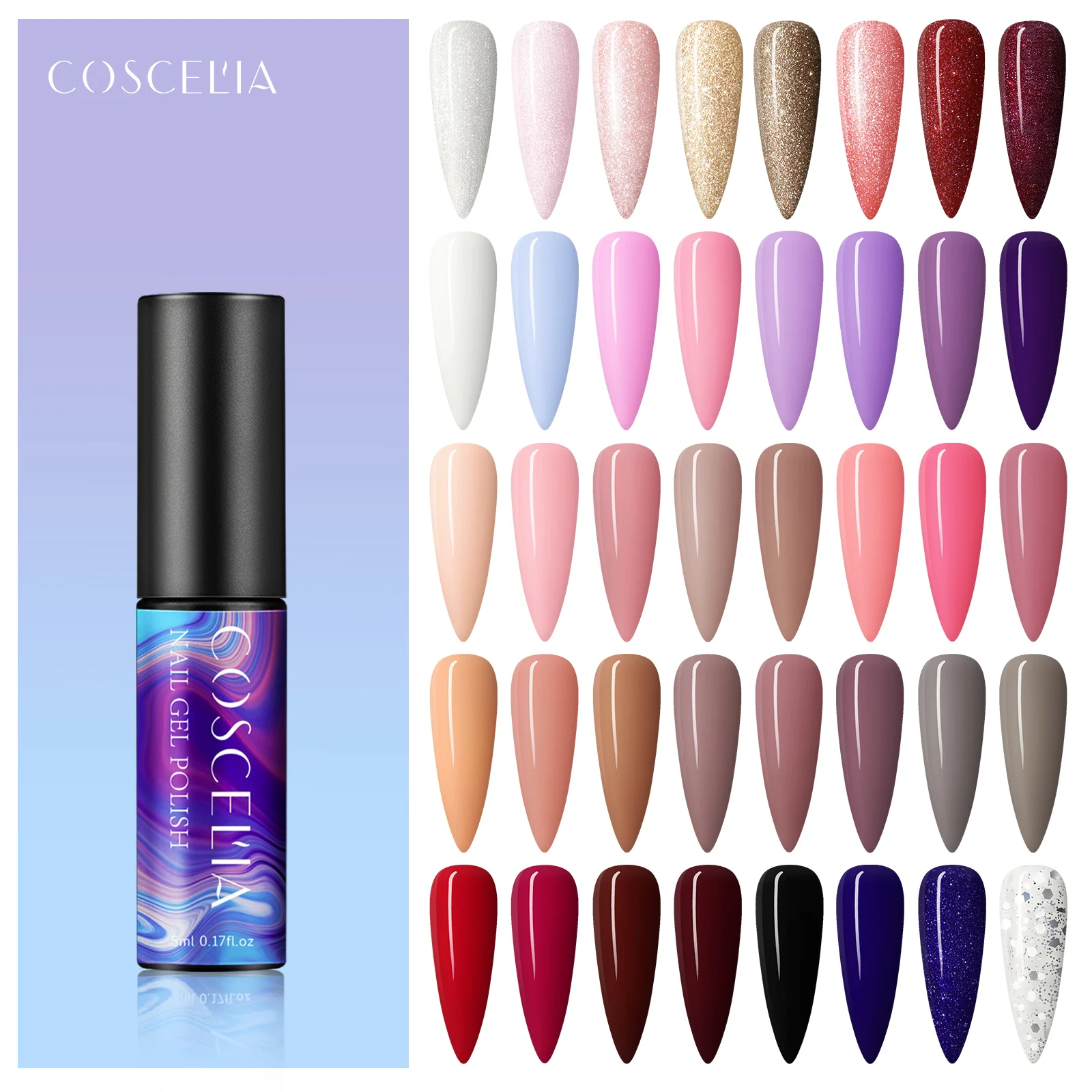 

Gel Nail Polish Set Professional Manicure Set Nail Semi Permanent Varnish Nail Art Design Glitter Gel Supplies Need LED UV Lamp